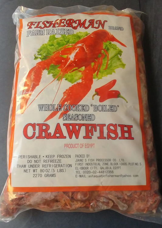 Whole Cooked and Seasoned Crawfish